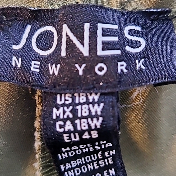 Jones New York Olive Green Ankle Pants, Pull-on, Size 18W - Picture 8 of 9
